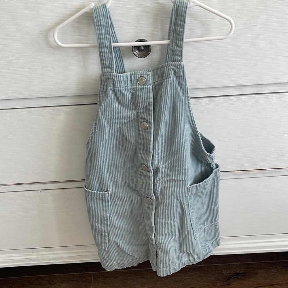 Girls corded jumper dress with buttons and pockets